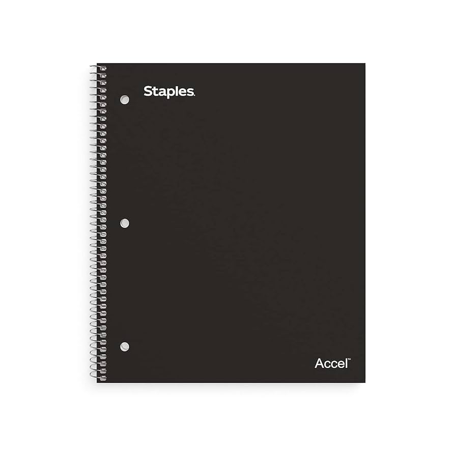 Amazon.com : Staples 918953 Accel 1-Subject Notebook 8.5